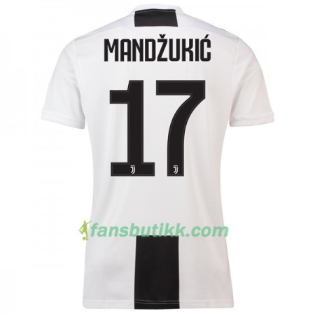 Fotballdrakt Juventus Mandzukic 17 Hjemmetrøye 2018-2019 Kortermet